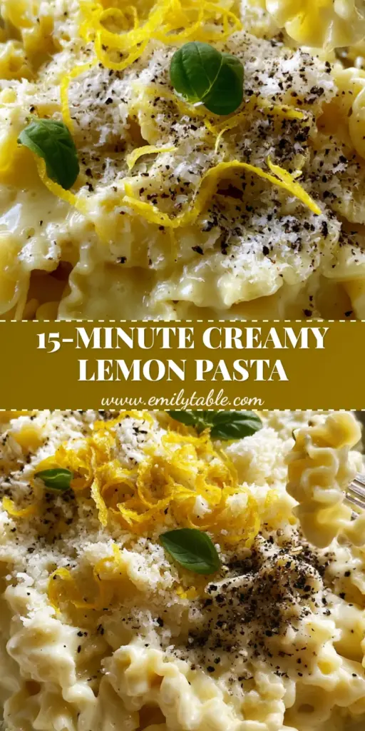 Mafaldine Pasta Limone with Glossy Lemon Cream Sauce 4 A top-down view of a white bowl filled with Mafaldine Pasta Limone, featuring ruffled ribbons in a glossy sauce with fluffy parmesan and lemon zest. (Mafaldine Pasta Limone)