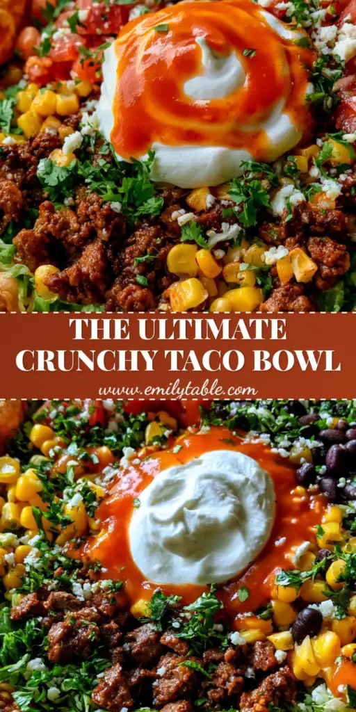 A vibrant Taco Salad Bowl in a crispy golden tortilla shell with beef, corn, beans, and sour cream. (Taco Salad Bowls)