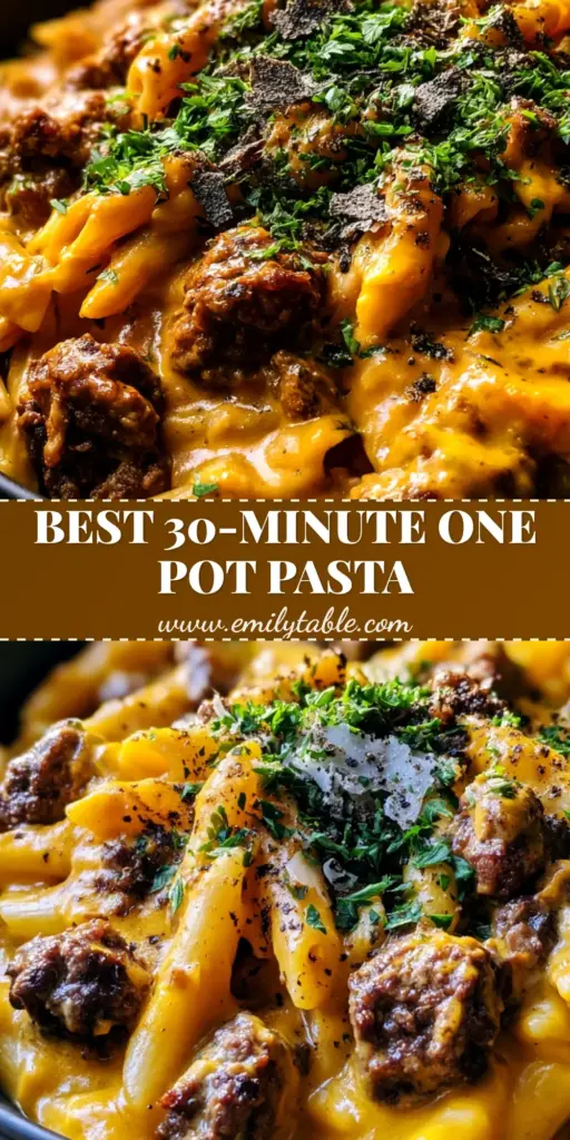 Cheesy Ground Beef Pasta: The Ultimate Velvety One-Pot Comfort Meal 4 A close-up vertical shot of cheesy ground beef pasta in a matte black bowl featuring glossy orange cheddar sauce and fresh parsley.