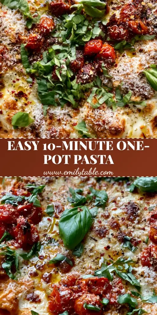 A shallow ceramic pan of rigatoni in orange vodka sauce with melted mozzarella and blistered tomatoes. (Easy pasta recipes)