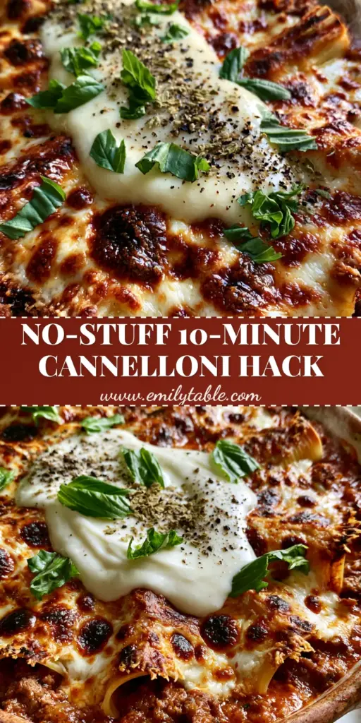 Beef Cannelloni Recipe with Rich Béchamel and Ricotta 4 A rustic ceramic dish filled with Beef cannelloni recipe, featuring golden-brown charred mozzarella bubbles and fresh basil.